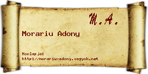 Morariu Adony névjegykártya